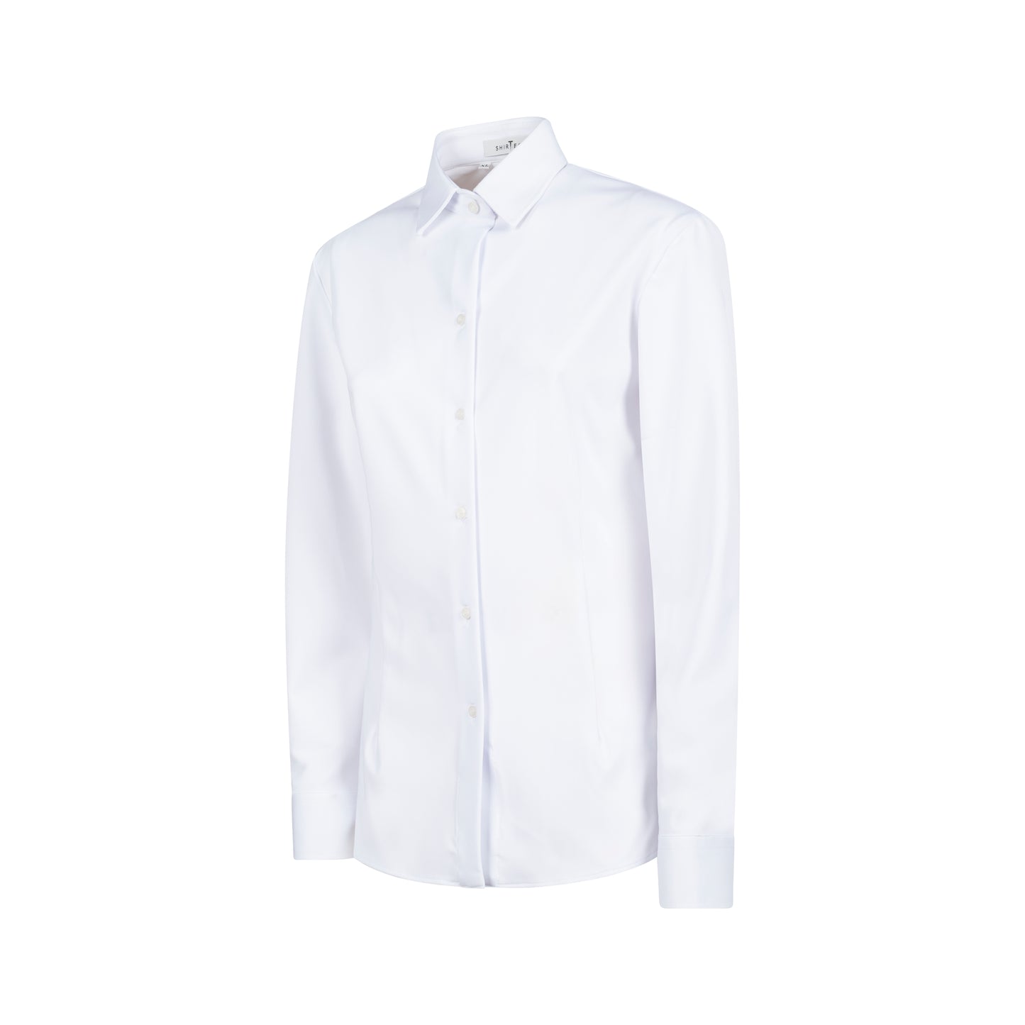 Camicia no stiro donna colore bianco - fianco